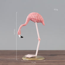 Load image into Gallery viewer, 1pc Nordic Ins Pink Flamingo Ornaments Home Accessories Living Room Desktop Station Resin Flamingo Decorative Statue